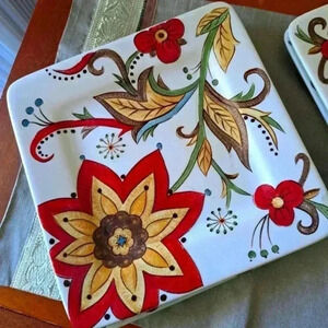 Earthenware Carynthum 4 salad plates